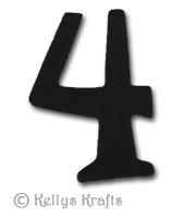 Number Four \"4\" Die Cuts, Black (10 Pieces)