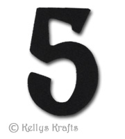 Number Five \"5\" Die Cuts, Black (10 Pieces)