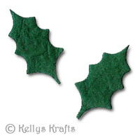 Mulberry Holly Die Cut Shape - Dark Green (Set of 10)