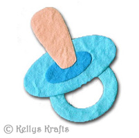 Mulberry Baby Dummy/Pacifier Die Cut Shape - Blue - Click Image to Close