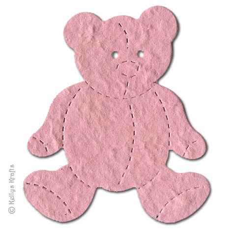 (image for) Mulberry Teddy Bear Die Cut Shape - Pink