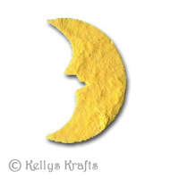 Yellow Mulberry Die Cut Crescent Moon - Click Image to Close