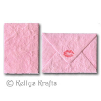 Mulberry Mini Card Blank + Matching Envelope - Pink - Click Image to Close