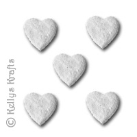 Small Mulberry Die Cut Hearts - White (Pack of 10) - Click Image to Close