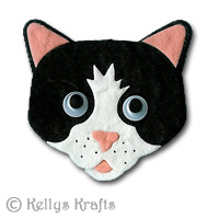 Mulberry Cat / Kitten Face Die Cut Shape - Click Image to Close
