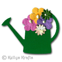 Watering Can with Coloured Mulberry Flowers - Click Image to Close