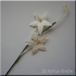 Mulberry Flower Heads on Wire Stems - White (Set of 5) Mulberry Flower Heads on Wire Stems - White (Set of 5)