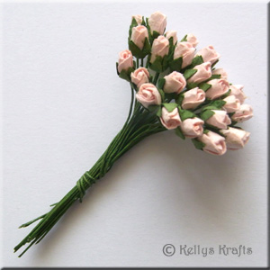 Mulberry Flowers, Closed Roses - Pink (Pack of 25) Mulberry Flowers, Closed Roses - Pink (Pack of 25)