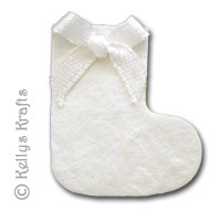 Mulberry Baby Bootie/Stocking Die Cut Shape - White - Click Image to Close