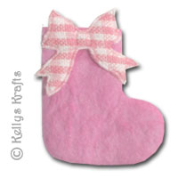 Mulberry Baby Bootie/Stocking Die Cut Shape - Pink - Click Image to Close