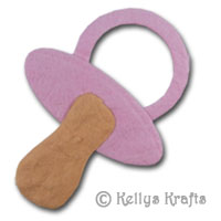 (image for) Mulberry Baby Dummy/Pacifier Die Cut Shape - Pink
