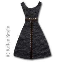 Mulberry Dress Die Cut Shape - Black - Click Image to Close