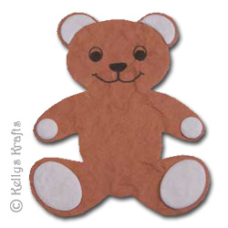 (image for) Mulberry Teddy Bear Die Cut Shape, Plain