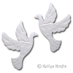Pair of White Mulberry Love Doves