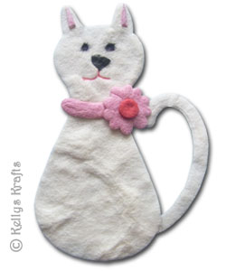 (image for) Mulberry Cat / Kitten Die Cut Shape, White