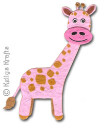 (image for) Mulberry Giraffe Die Cut Shape, Pink