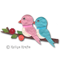 (image for) Mulberry Birds On A Branch, Die Cut Shape