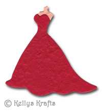 Mulberry Dress Die Cut Shape - Red