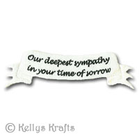 Mulberry Banner - Our Deepest Sympathy, Time of Sorrow (1 Piece) - Click Image to Close