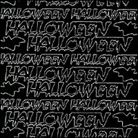Halloween Words, Black Peel Off Stickers (1 sheet)