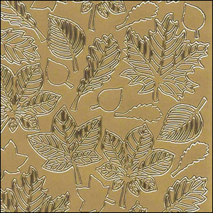 Leaves, Gold Peel Off Stickers (1 sheet)