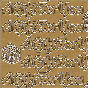 A Gift For You, Gold Peel Off Stickers (1 sheet)