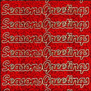 Seasons Greetings, Holographic Red Peel Off Stickers (1 sheet)