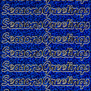 Seasons Greetings, Holographic Dark Blue Peel Off Stickers (1 sheet)