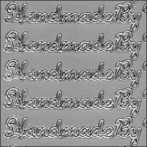 (image for) Handmade By / Made By, Silver Peel Off Stickers (1 sheet)