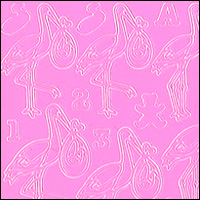 Stork & Bundle, Pink Peel Off Stickers (1 sheet)