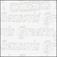 Season's Greetings Words, Off-White Peel Off Stickers (1 sheet)