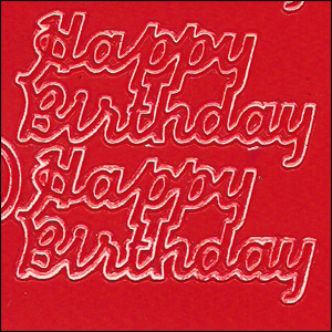 Happy Birthday, Red Peel Off Stickers (1 sheet)