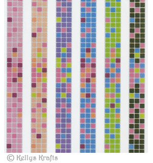 Papermania Ribbon Stickers - Retro Mosaic - Click Image to Close
