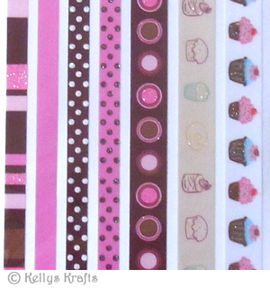 Piece Of Cake Ribbon Sticker Strips - Frosting