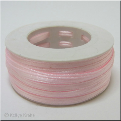 3mm Satin Ribbon, Pale Pink - 1 Roll x 50 Metres (RIB353)