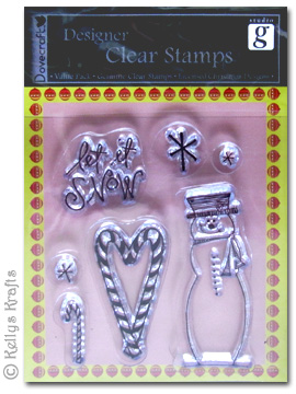 Clear Stamps - Christmas Snowman, Let It Snow, Snowflakes