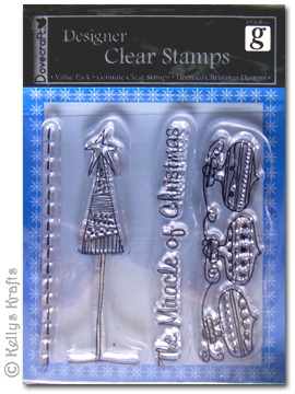 Clear Stamps - The Miracle of Christmas, Tree/Baubles, Dashes