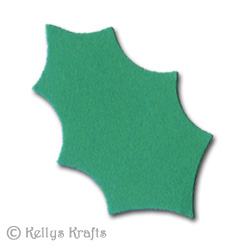 Holly Leaf Xmas Die Cut Shapes, Forest Green (Pack of 10) - Click Image to Close