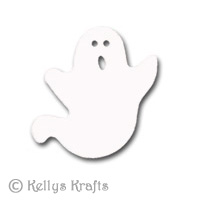 Small White Ghost Die Cut Shapes (Pack of 10) - Click Image to Close