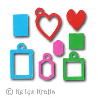 Small Charms / Tags Die Cut Shapes (Pack of 40) - Click Image to Close