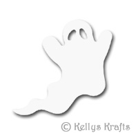 Small White Ghost Die Cut Shapes (Pack of 10) - Click Image to Close