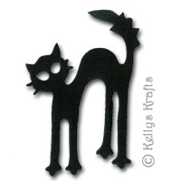 Black Halloween Cat Die Cut Shapes (Pack of 10) - Click Image to Close
