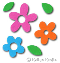 Set of Small Flowers Die Cut Shapes (Pack of 30) - Click Image to Close