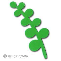 Large Green Flower Foliage Die Cut Shapes (Pack of 10) - Click Image to Close