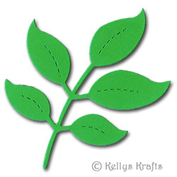 Large Green Leaf Foliage Die Cut Shapes (Pack of 10) - Click Image to Close