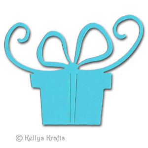 Large Present/Gift with Fancy Bow Die Cut Shapes (Pack of 10) - Click Image to Close