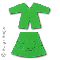 Blouse & Skirt Outfit Die Cut Shapes (Pack of 10) - Click Image to Close