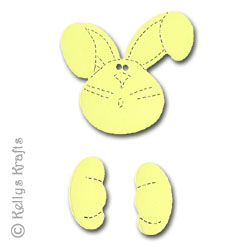 Bunny Rabbit Face & Paws Die Cut Shapes (Pack of 10) - Click Image to Close