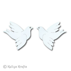 Love Doves Die Cut Shapes, White (Pack of 10) - Click Image to Close