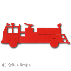 Fire Engine Truck Die Cut Shapes (Pack of 10) - Click Image to Close